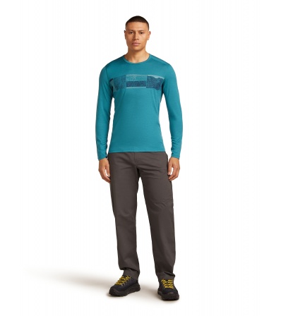 Icebreaker M's Merino 200 Oasis LS Crewe Thermal Top Elevation Line
