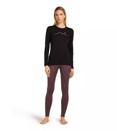 Icebreaker Women's Merino 200 Oasis LS Crewe Rainer Ridge